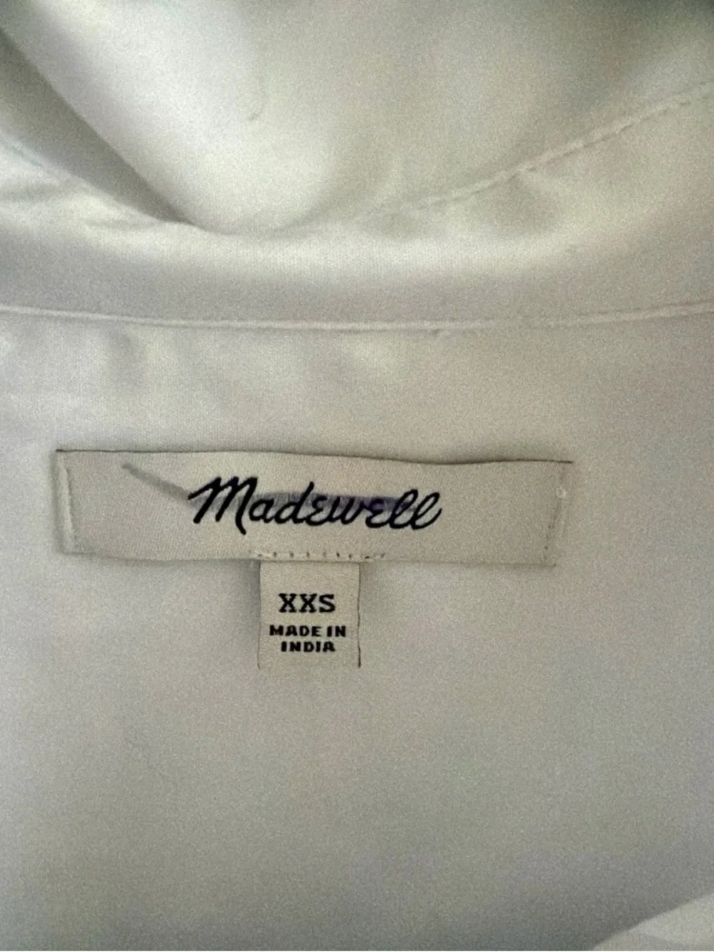 NWT Madewell White Oversized Button-Up Oxford Shirt - Picture 2 of 3